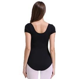 ModLatBal Women and Girls Short Sleeve Leotards for Ballet Dance Bodysuit