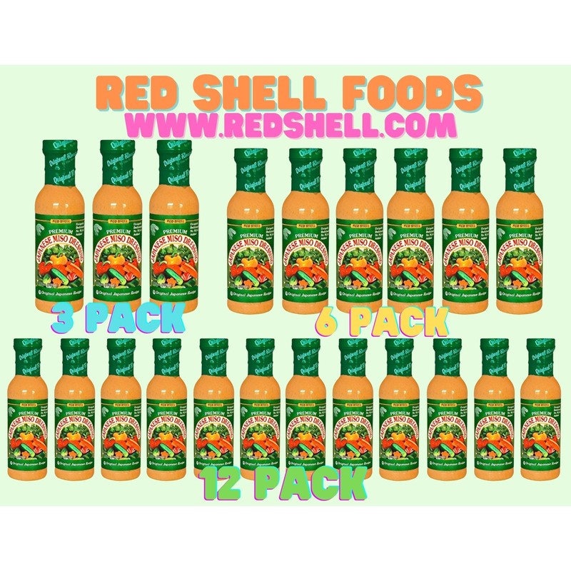 Red Shell Miso Dressing 12 Fl. oz. (Pack of 3)