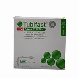 TUBIFAST TUBIFAST GREEN LINE 5CM X 3M(NEW) 2-WAY STRETCH ELASTICATED VISCOSE TUBULAR BANDAGE FOR DRESSING RETENTION GREEN LINE 3M - 5CM X 3M