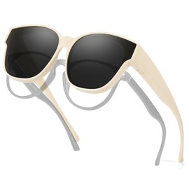 LVIOE Snap Shades Kids Sunglasses Over Glasses Girl Boy Polarized UV400 Protection TR90 Flexible Square Round Sunnies LS8152