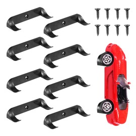 PEUTIER 8-Piece Wall Mount, Vertical Wall Mount for Collectible Cars Wall Mount for Collectible Cars for Building Blocks Cars and Character Models