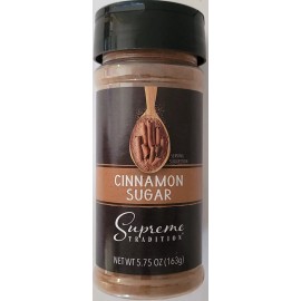 Supreme Tradition Culinary Flavoring Cinnamon Sugar 5.75 oz Flip-Top Shaker Bottles
