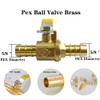 ANPTGHT 5/8" PEX Ball Valve Brass Shut off gate Valve