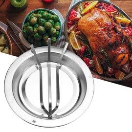 Antcher Chicken Roaster Rack, Folding Stainless Steel Nonstick Vertical Meat Poultry Turkey Roaster Chicken Holder Beer Can for Oven or Barbecue Grill Accessories