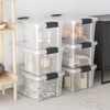 Superio Clear Storage Boxes with Lids, BPA Free Plastic Containers,