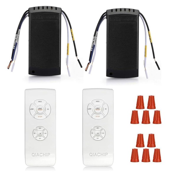 QIACHIP Universal Ceiling Fan Light Remote Control Kit with Mute