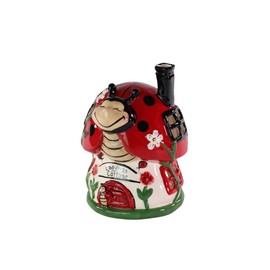 Blue Sky Clayworks Ladybug Cottage Lady Bug Candle House 23596