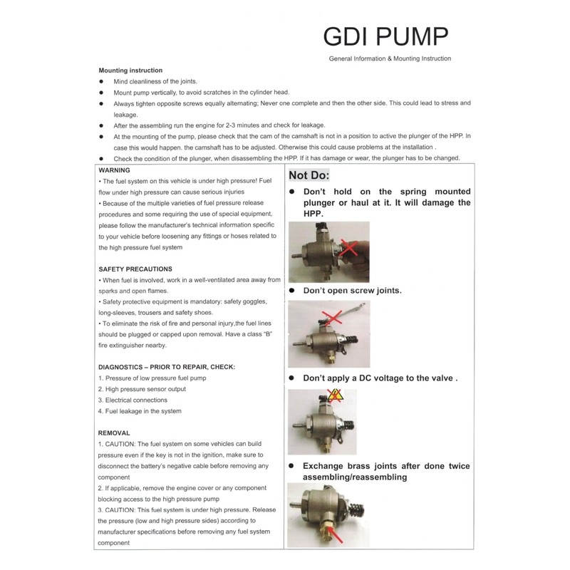 PAPAPARTS High Pressure Fuel Pump Compatible with Kia Sorento Cadenza,