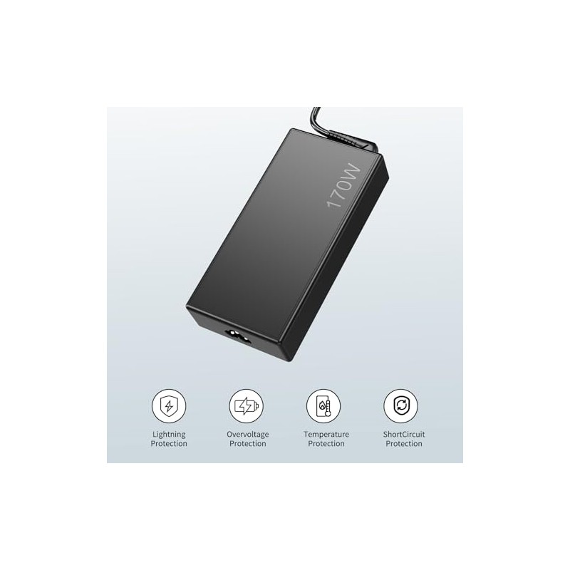 Cargador de 170 W compatible con adaptador ThinkPad P1 P53