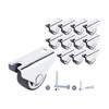 (Pack of 12 pcs) Rubber Fixed Castor Wheels 30mm Heavy