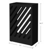 SONGMICS Umbrella Stand, Rectangular Umbrella Holder with Water Tray, Hooks,