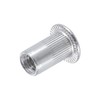 sourcing map #8-32 Rivet Nuts Aluminium Alloy Knurled Flat Head