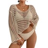 Bsubseach Crochet Tops for Women Long Sleeve Beach Swimsuit Coverup