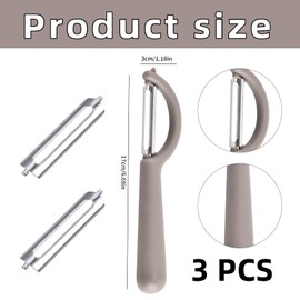 P-Peeler for Tupper with 2 Replacement Blades, Peeler for Vegetables, Universal Potato Peeler, Usable, Dishwasher Safe, Effortless Peeling, Preparation Compatible, with Tupperware Kitchen Appliances