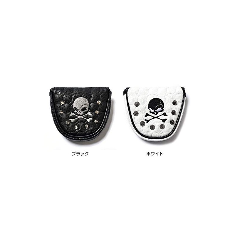 Odyssey 2 Ball Mallet Magnetic Skull Studs Putter Cover Headcover