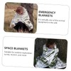Parliky 3pcs Emergency Blanket Dual Sided Gold Silver Thermal Blankets