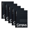 Kokuyo Notebook, Campus Notebook, Graph Ruled, Semi-B5, Black, Pack of