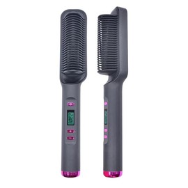 Hair Straightener Comb, Styling Tool for Frizz-Free Hair, Straightening Brush with Ceramic Coating, Fast Heat-Up, Anti-Scald, Auto-Off, 3 Temp Settings for Home, Travel & Salon