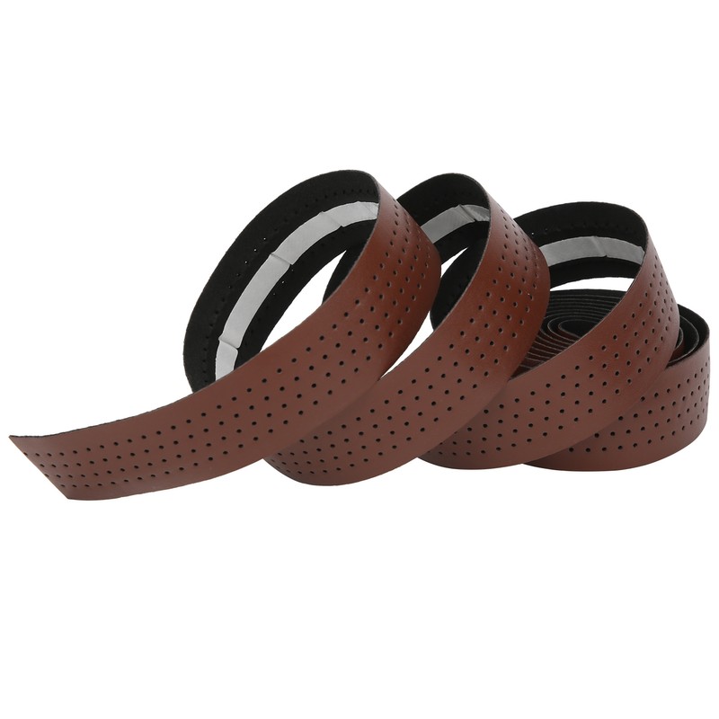 2Pcs Cycling PU Leather EVA Handlebar Belt Road Bike AntiSlip