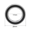 sourcing map 6803-2RS Deep Groove Ball Bearing 17x26x5mm Double Sealed