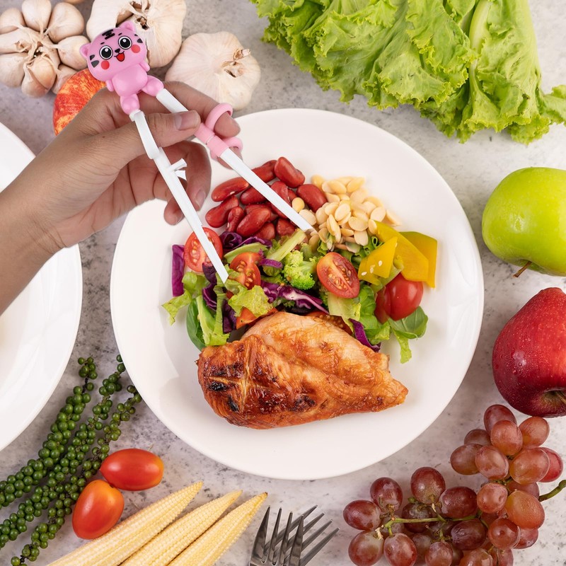 2 Pairs Cute Animal Training Chopsticks for Beginners and Adults