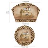 Round Table Placemats Set of 5 Dressing Table Leopard Background