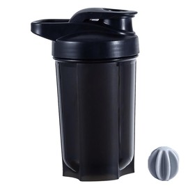 TONGZHIY TONGZHIY Protein Shaker Bottle 500ml With Mixer Ball Fitness Shaker for Protein Shakes Portable Workout Water Cup Small Protein Shaker Easy to Grip Temperature Safe(Black