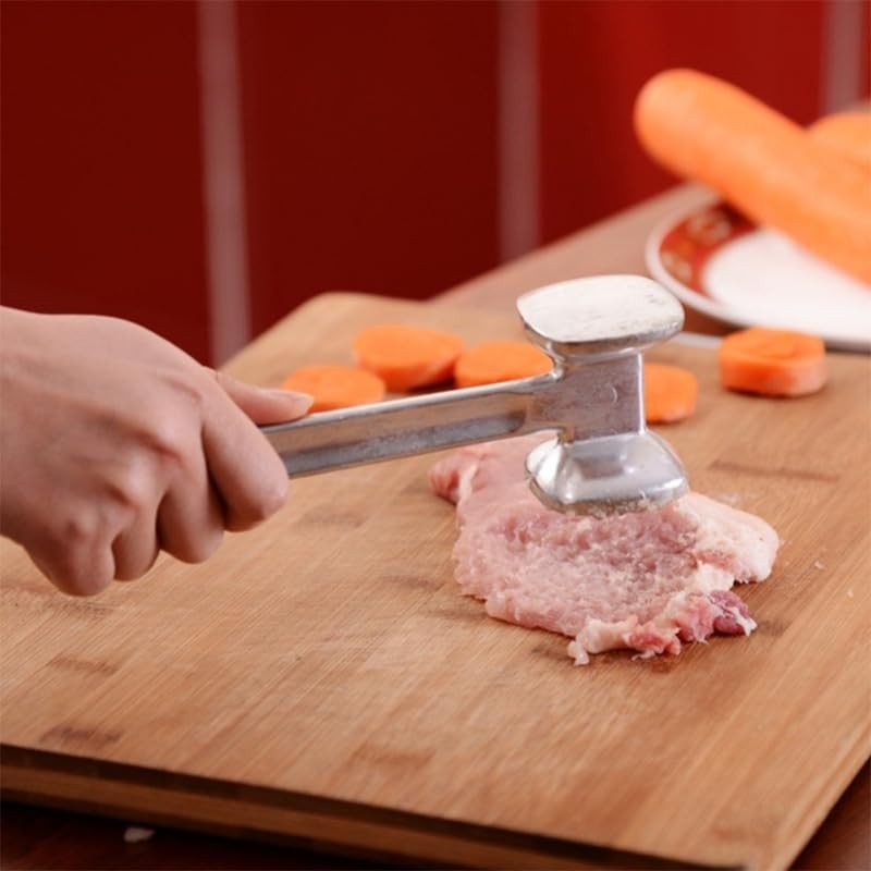 Stainless Steel Meat Tenderizer Hammer – Heavy Duty Mallet Pounder
