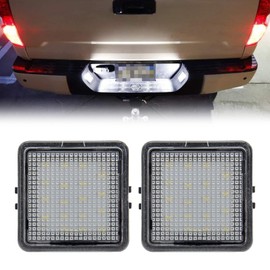 R&F Auto 18-SMD LED License Plate Light Tag Lamp Replacement for Tacoma 2016-2022 & Tundra 2014-2021 Pickup Truck 6000K Diamond White 2-Pieces Tag Lights Assembly, Replace OEM part# 812700C040