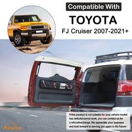 Aunginsy Car Trunk Organizer Compatible with Toyota FJ Cruiser 2007-2024+, Rear Tailgate Storage Bag Organizer Back Door Panel Storage Pockets Box Multi-Compartment Oxford Cloth Expansion Accessories