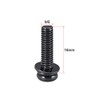 sourcing map M5 x 16mm Carbon Steel Phillips Pan Head
