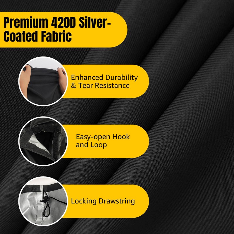MRbrew Kegerator cover, Waterproof Kegerator Beer Tower Cover 420D Silver-Coated