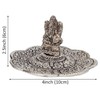 Purpledip Metal Incense Stick Holder Agarbatti Stand: Ganesha On Flower