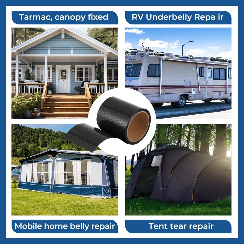 Pushglossy 2 Roll RV Underbelly Material Belly Tape 6" x