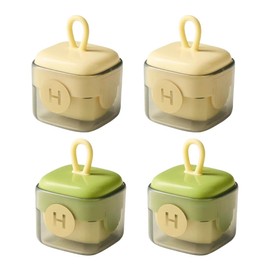 GXGM 4 Stück Fusselrollen, wiederverwendbar, tragbar und waschbar, Haustierhaarentferner und Fusselentferner für Kleidung (Grün/Cremegelb)