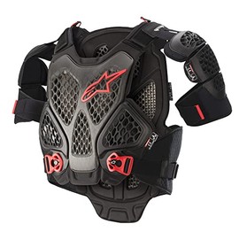 Alpinestars A-6 Chest Protector Black/Anthracite Md/Lg (6700022-1036-ML)