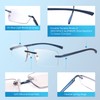 Missfive Premium Aluminum Progressive Multifocus Reading Glasses Men Blue Light