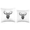 Moose with Ski Goggles Skiing Snowboarding Winter vacation Throw Pillow