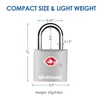 4 Pack TSA Approved Travel Luggage Locks with Keys, Aluminum