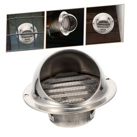 Healeved Stainless Steel Exhaust Hood Weather-Resistant Vent Cover for Ducting Exhaust Outlets for Kitchens Bathrooms Prevents Rain Dirt Ingress