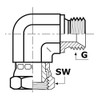 Hydraulic Screw Connection Adjustable Angle Fitting 1/2 Inch