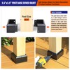 Prinfort 4"x4" (Actual: 3.5"x3.5") Deck Post Base Covers Aluminum, Split