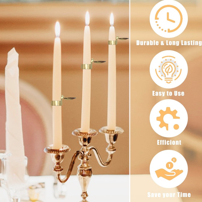 4Pcs Candle Snuffer Candle Extinguisher Metal Shell Pattern Automatic Candle