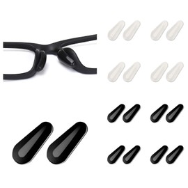 SooGree Adhesive Eyeglass Nose Pads, 8 Pairs Comfort Soft Silicone Cushion Glasses Nose Pad, Anti Slip Pressure Relief Heighten Air Chamber Thin 1.8mm Nose Pads for Glasses Sunglasses