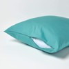 HOMESCAPES Teal Pure Egyptian Cotton Euro Size Pillowcase 80 x