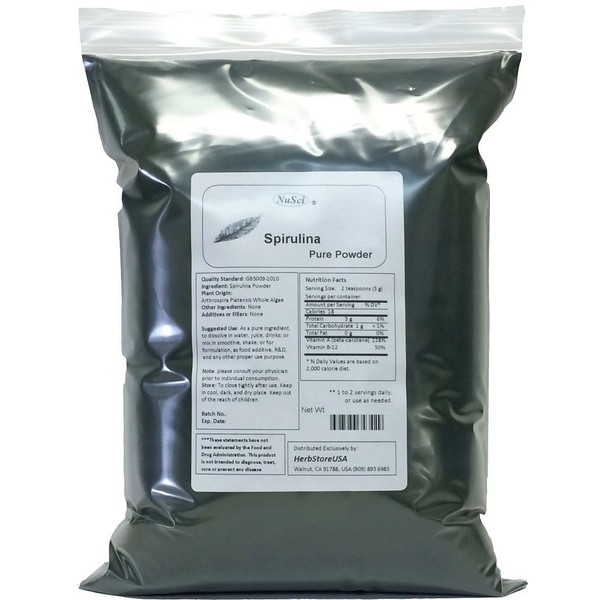 Spirulina Powder 500g (1.1lb) Bulk Pure Fresh
