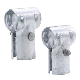 KINNAN 1-3/8 X 1-3/8 End Rail T Clamp,Chain Link Fence End Rail Clamp,Chain Link Fence Parts,Galvanized Steel T Clamp for 1-3/8" OD Pipe, Bolts & Nuts include 2 Pcs