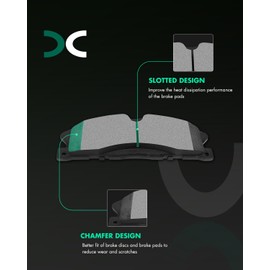 SCITOO D1611 D1377 Front Rear Ceramic Brake Pads Sets Fit For Ford For Explorer 2013-2019,For Ford For Flex 2013-2017,For Lincoln MKT 2013-2019