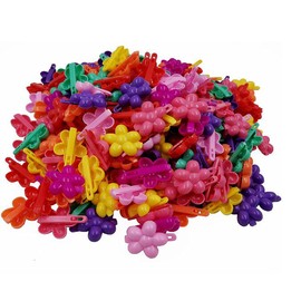 FZBNSRKO 100pcs Color Mini hair Clips,Children's Hairpin for Little Girls(flower's style)