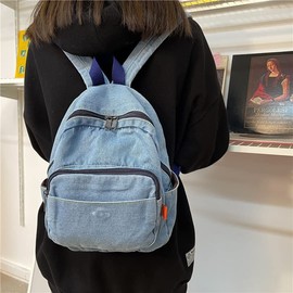 XPONNI - Mochila pequeña para adolescentes y niñas, accesorios de grunge, mochila para mujer, mini mochila, Azul/claro